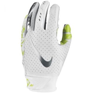 Nike Vapor Jet  5.0  Youth Glove, White/Chrome Youth M
