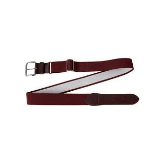 Markwort Elastic Belt with Leather Tab - Maroon