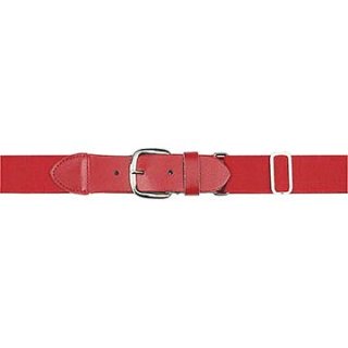 Markwort Elastic Belt with Leather Tab - Red Adult