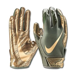 Nike Vapor Jet  5.0  Youth Glove, Olive/Metallic Gold Youth S