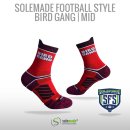 Football Style Socks, "Bird Gang" , Mid Cut