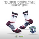 Football Style Socks, "Dynasty" , Mid Cut