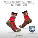 Football Style Socks, "Faithful" , Mid Cut