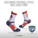 Football Style Socks, "Mile High" , Mid Cut