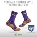 Football Style Socks, "Relentless" , Mid Cut