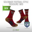 Football Style Socks, "Treasure" , Mid Cut