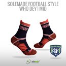 Football Style Socks, "Who Dey" , Mid Cut