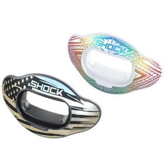 Shock Doctor 2 Pack Shields - Color Chrome Flag/Silver ( Shields only !! )