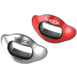 Shock Doctor 2 Pack Shields - Color SLV Chrome/Red ( Shields only !! )