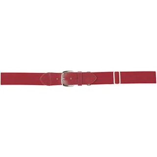 Markwort Elastic Belt with Leather Tab - Cardinal