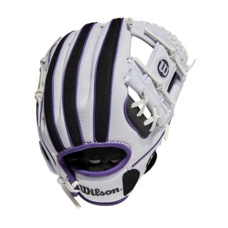 Baseball Handschuh Wilson A200 EZ,  10" Regular, white/black/purple