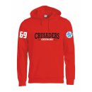 Crusaders Team-Hoody Front&Back - Rot XXL