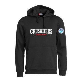 Crusaders Fan-Hoody "Big-Logo"  Senior - Schwarz