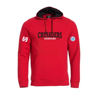 Crusaders Team Heavy-Hoody Front&Back - Rot L