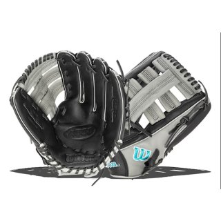 Baseball Handschuh Wilson A500 Series 12,5" Black/Grey/Tropical Blue - RHT