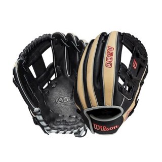 Baseball Handschuh Wilson A500 11,5", Black/Red/Blonde LHT