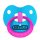 Battle Chrome Binky Oxygen Football Mouthguard - Blue/Pink