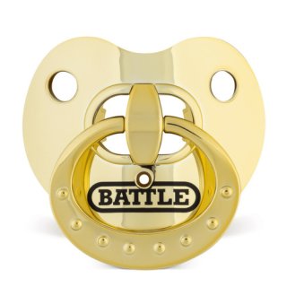 Battle Chrome Binky Oxygen Football Mouthguard - Gold