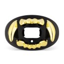Battle Oxygen 3D Gorilla Lip Protector Mouthguard,Strapped, Black/Gold